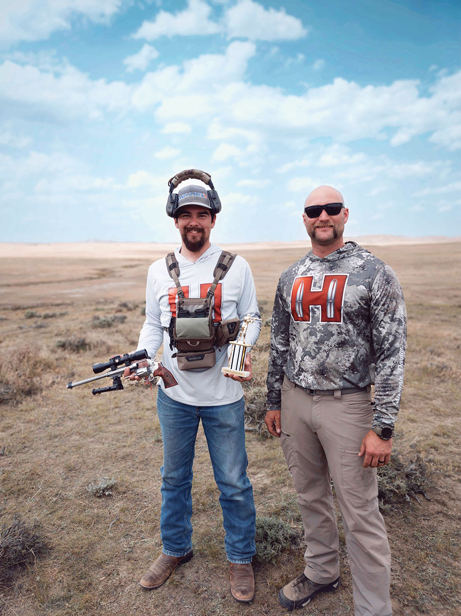 Jeremiah and Seth with the Smith & Wesson Model 647-1 Performance Center Revolver chambered in 17 HMR, which is sadly no longer in production. This gun was used to make the longest shot with a handgun at 324 yards.